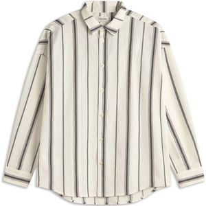 Thinking MU Overhemd 'Haru'  zwart / offwhite