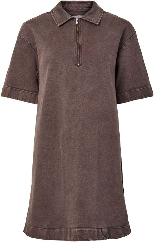 Pcselma - Midi-jurk - Spijkerjurk - 4/5-mouwen - Halve Rits