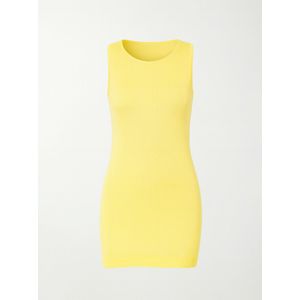 Nudyess Gebreide jurk 'Lanzarotte Mini'  pasteelgeel