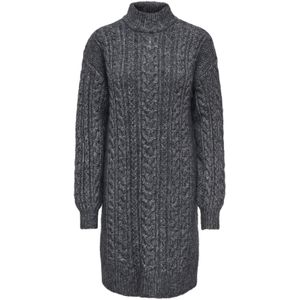 Onlida - Korte Jurk - Gebreide Jurk - Hoge Hals - Lange Mouwen - Regular Fit