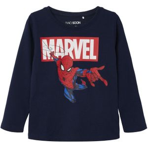 TWO SOON Shirt 'Spider-Man'  navy / rood / wit