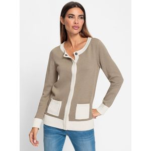 Cardigan - Sesam/Ecru - 100% Katoen - Lange Mouwen