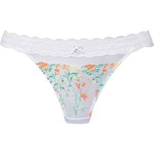 Lascana String - Bloemen Borduursel - Elastische Kantband