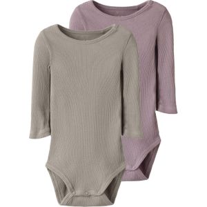 TWO SOON Rompertje/body  greige / oudroze