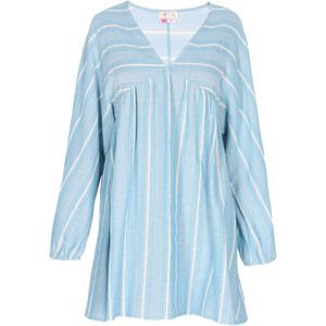 IZIA Jurk  blauw / wit