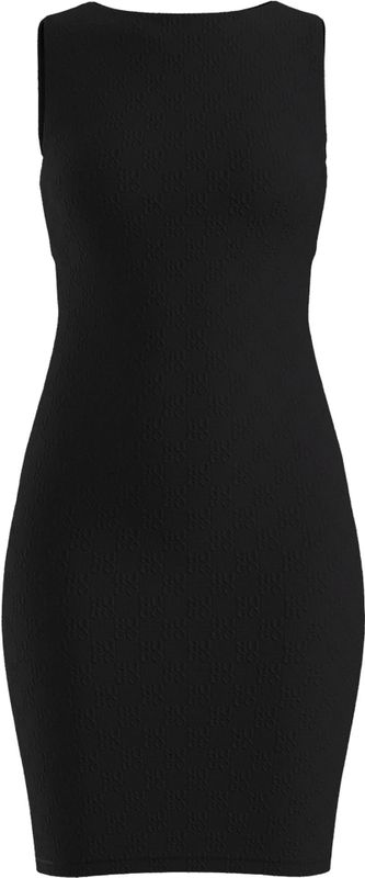 HUGO - Naironi - Jurk - Zwart - Knielengte - Mouwloos