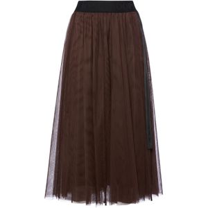 JOOP! - Fridi - A-lijnrok - Donkerbruin / Zwart - 3/4 Lengte