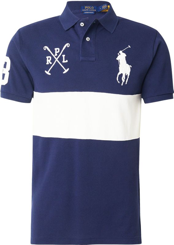 Ralph Lauren - Poloshirt - Katoen Piqué - Blauw - Slim Fit