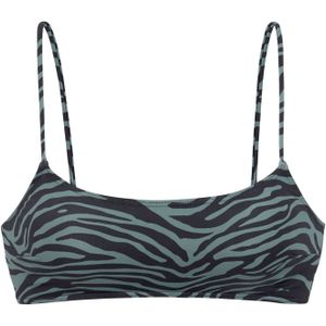 Venice Beach - Bustierbikinitop - Zwart/olijf - Riella - Dierenprint