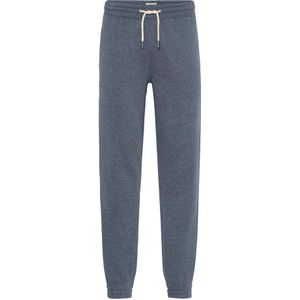 !Solid Broek 'SIMAS'  blauw gemêleerd / wit