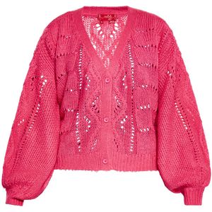 swirly Gebreid vest  pink