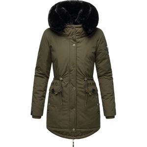 NAVAHOO Winterparka 'Sweety Deluxe'  kaki / zwart