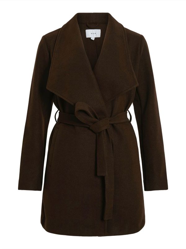 VILA - VICooley - Tussenmantel - Donkerbruin