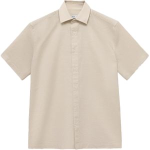 Overhemd - Effen - Linnen - Regular Fit - Kwartmouw