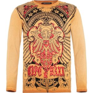 CIPO & BAXX Shirt  oranje / rood / zwart