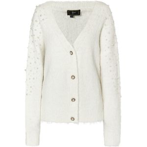 faina Gebreid vest  wit