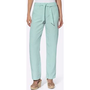 Harembroek - Kalkmint - 70% Lyocell 30% Linnen - Steekzakken Knoop Ritssluiting