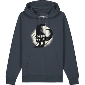 Watapparel Sweatshirt ' Papasaurus '  antraciet / zwart gemêleerd / wit gemêleerd