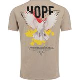 KEYLARGO - MT KLHOPE - T-shirt - Beige - Katoen, Ronde Hals, Losse Pasvorm