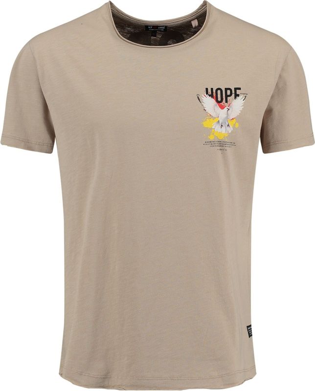 KEYLARGO - MT KLHOPE - T-shirt - Beige - Katoen, Ronde Hals, Losse Pasvorm