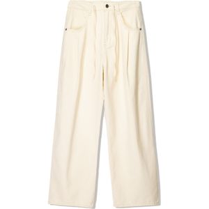 Bershka Bandplooibroek  crème