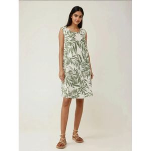 Hiccup Jurk  lichtgroen / natuurwit