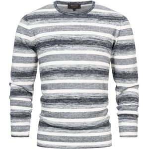 INDICODE JEANS Trui 'Manfred'  navy / nachtblauw / wit