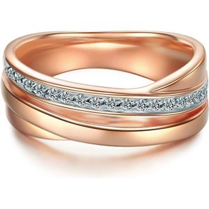 Trilani Ring  rose-goud / transparant