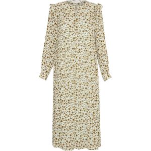 MSCH COPENHAGEN Jurk 'Adalia Rikkelie'  crème / bruin / geel / zwart