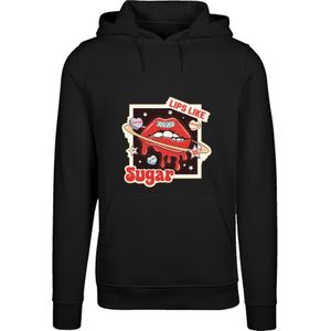 F4NT4STIC Sweatshirt 'Lips like sugar retro fashion  Valentinstag'  rood / zwart / wit