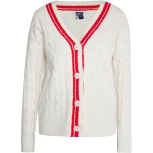 DreiMaster Maritim Gebreid vest  rood / wit