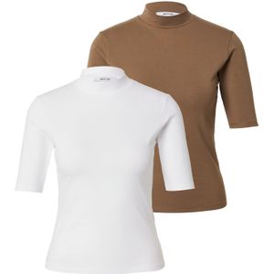 ABOUT YOU Shirt 'Lenni'  bruin / wit