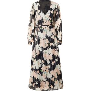 Wallis Jurk  rosa / zwart / zilver / wit