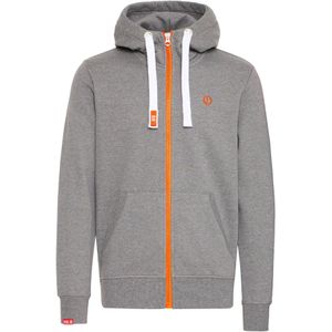 !Solid Sweatvest 'Benn '  grijs / oranje / wit