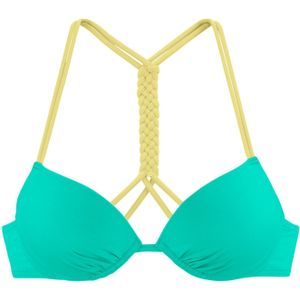 Unikleur Push-up Bikini - Mint - Gevlochten Details - Gewatteerd
