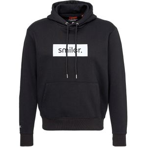smiler. Sweatshirt 'Happy'  zwart / wit