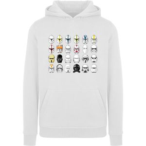 F4NT4STIC Sweatshirt 'Star Wars Stormtrooper Piloten Helme'  wit