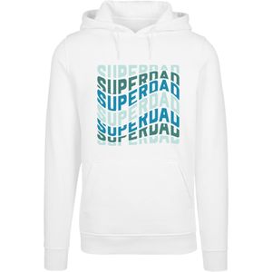 F4NT4STIC Sweatshirt 'Super Dad Retro Trend Vatertags Design für Papas'  blauw / turquoise / azuur / wit