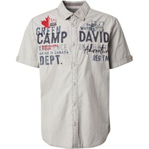 CAMP DAVID Overhemd  navy / grijs / rood