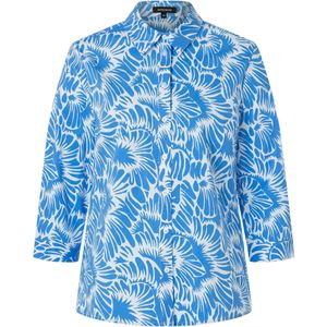 MORE & MORE Blouse  azuur / wit