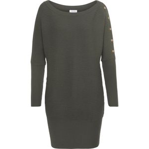 Lascana - Lange Trui - Kaki - Gebreid - Decoratieve Accessoires