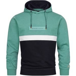 INDICODE JEANS Sweatshirt 'Magnus'  cyaan blauw / zwart / wit