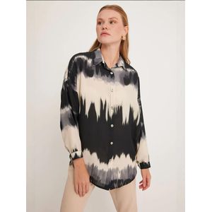 Bigdart Blouse  beige / zwart