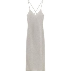 MANGO Gebreide jurk 'Tiffany'  zilvergrijs