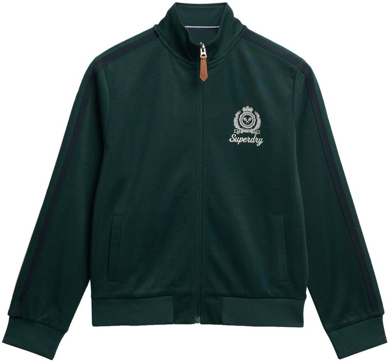 Superdry Sweatvest 'Country Club'  smaragd / wit