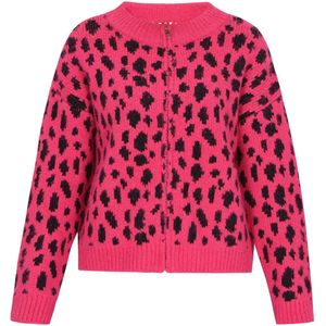 myMo ROCKS Gebreid vest  framboos / zwart