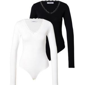 ABOUT YOU Shirt body 'Lisette'  zwart / wit