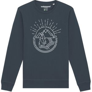 Watapparel Sweatshirt ' Natur ist schön '  antraciet / wit