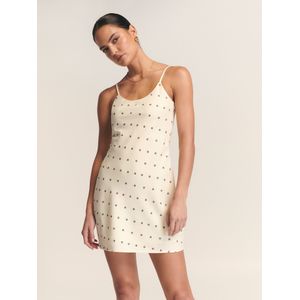 St MRLO Jurk 'Myrtle'  ecru / zwart