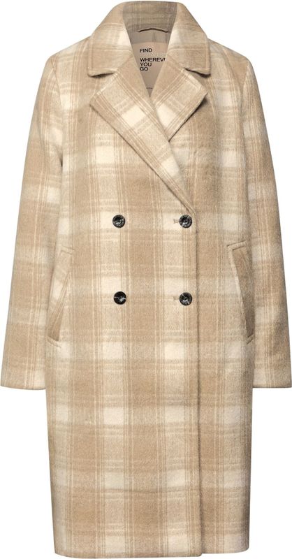 Street One - Geruite Reversjas - Beige - Dames